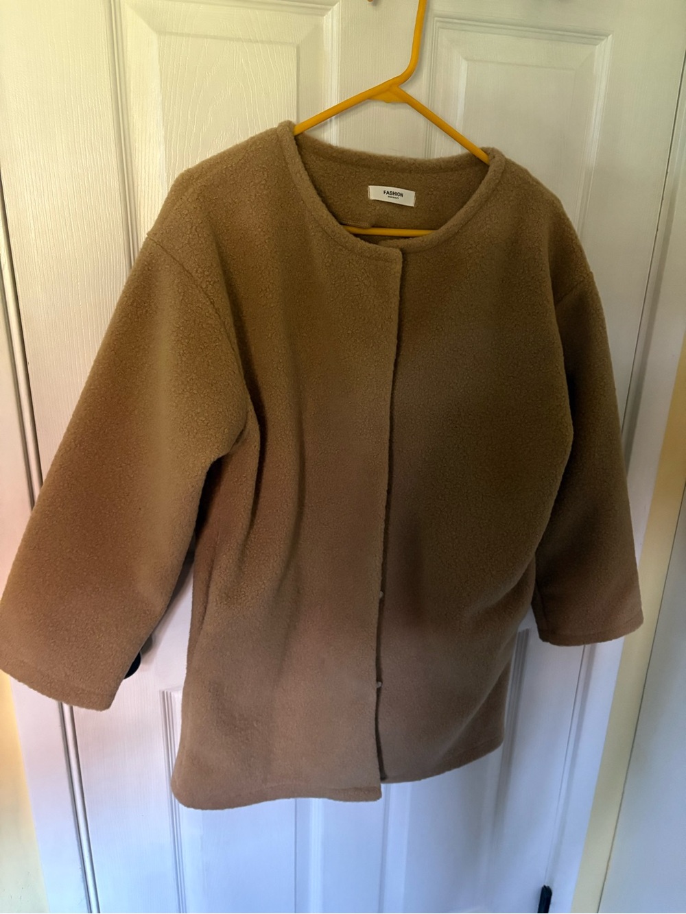 Women's Tan Fleece Coat
